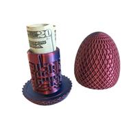 De Huevo Misterioso - Impreso En 3D 12x9x9cm | Dinero | Juegos Divertidos Rompecabeza De Pascua | Juegos Divertidos Enigma La Decoración Escritorio Tenedor Efectivo