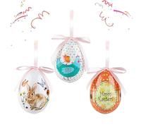 de Huevos de Pascua para árboles, 3 Piezas, decoración de Espuma de 6,9 cm para Celebraciones, Decoraciones Divertidas de Huevos de Pascua de Conejo, para Fiesta, casa, Pared, Puerta, jardín