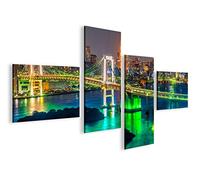 De Imágenes sobre lienzo Tokyo V2 Japón Skyline 4L XXL Póster Lienzo Cuadro de decoración salón Marca Islandburner