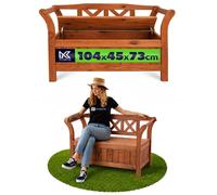 de Jardín de Madera KADAX con Respaldo 119cm para en