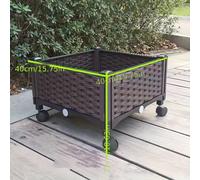 de jardinería elevada con ruedas y autorriego - X 15.75 X 10.63 pulgadas, plástico duradero, ideal para verduras y flores de interior/exterior - Diseño