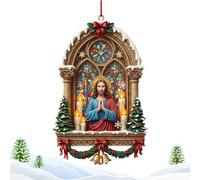 de Jesús para árbol de Navidad, de Navidad de la natividad, acrílico 2D, decoraciones festivas de temporada para padre, hombres, , madre y mujeres
