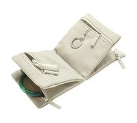 de joyería - Joyero para viajes, bolsas de almacenamiento para viajes, gran espacio de almacenamiento, diseño de cuatro bolsillos, tamaño de viaje portátil con tela interior suave, pequeña