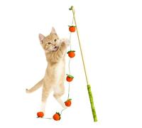 de Juguete para Gatos, Cuerda con diseño de Frutas con Mango Antideslizante, Juguete de Poste para Gatos, para Jugar en Interiores, pájaros, Peces, Ratones, aburrimiento