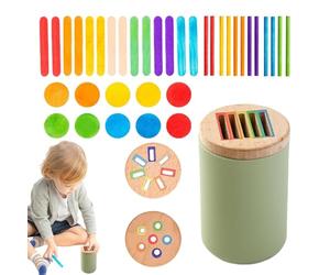 De Juguetes De Aprendizaje para Clasificar Formas De Colores - 9,2x6,2 Cm Apilamiento De Madera De Silicona Contar Cubo A De Actividades Educativas Preescolares Kit De Desarrollo De