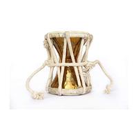 De Kulture funciona martillado a mano latón Damru Mini mano tambor/Folk Instrumentos Musicales 4 x 3 DH (pulgadas) ideal para año nuevo/aniversario/regalo de cumpleaños para niña/mujer/niño/Hombre