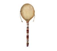 De Kulture Handheld Traditional Damroo Lollipop Drum, Traditional Indian Folk Musical Percussion Instruments, Handmade Damru, 20 Inches long