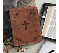 de la Biblia, Estuche de transporte de la Biblia para mujeres - Soporte para Vintage de PU - Estuche para libros con cremallera, bolso de iglesia, protector de la con asa, para hombres