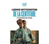 De la certitude: Suivi de Conférence sur l'éthique