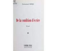 De La Condition Décrire (ebook)