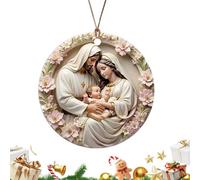 de la escena de la natividad - Decoración religiosa en Acrílico 2D de la santa Decoraciones Jesús para árbol de Navidad, para mujeres, hombres, , vecinos y