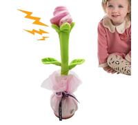 de la flor - y Peluche Tulipán Hablando, Portátil, Cantando Flores de Peluche, Tulipán Rosa Danza | Musical Educativo , Juguetes musicales interactivos de Rosa de Carga