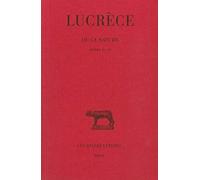 De la nature: Livre 2, tome 1 (Collection Des Universites De France Serie Latine)