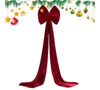 de la parte del árbol - 180 cm rojo grandes decoraciones de terciopelo, grandes navidades, para dormitorio, puertas de entrada, porches, granja, , invierno, escuela, oficinas