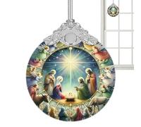 de la percha de la escena de la Natividad, colgante de bendición de la Natividad de Navidad - Colgante de Navidad de acrílico Nacimiento Guardería Bendición Colgante,Decoración de vacaciones