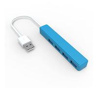 De La Pista Divisor de Puerto USB 2.0 con concentrador de 5 V Concentrador USB de expansión de Micro Potencia para Datos USB de 4 Puertos Usb3hdcap (Blue, One Size)