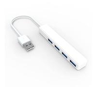 De La Pista Divisor de Puerto USB 2.0 con concentrador de 5 V Concentrador USB de expansión de Micro Potencia para Datos USB de 4 Puertos Usb3hdcap (White, One Size)