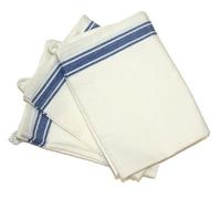De la tía Martha 100% algodón Aida de Punto de 'EM UP Retro Toallas de Rayas de 18 x 28 Pulgadas 3 por Paquete, Color Azul, diseño de Rayas, Color Azul