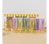 de labios hidratante, juego de 6 botes de fruta, crema hidratante para labios Glaze, de labios con a fruta, suministros portátiles para el cuidado de la piel para empresas