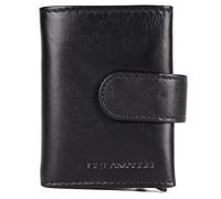 DE LAMASSU Cartera Roman RFID con tarjetero de aluminio - Piel auténtica Slim Wallet para hombre y mujer - Portatarjetas emergente - Cartera con compartimento para monedas - Caja de regalo - 10 × 7 cm