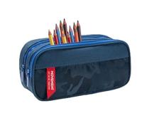 de lápices-8,46 x 3,74 x 3,15 pulgadas, de almacenamiento de bolígrafos portátil de doble capa para estudiantes, profesores, artistas y adolescentes, organizador de papel duradero para la