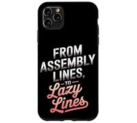 De las líneas de montaje al día del trabajo de Lazy Lines Carcasa para iPhone 11 Pro Max