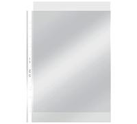De Leitz 40273003 - Funda transparente (A4, 55 micras, apertura superior, plástico transparente, libre de ácidos, libre de documentos y agujeros, para documentos y documentos, 10 paquetes de 10 unidades)
