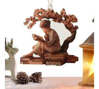 de Libro - Figura 2D De Niña Leyendo como Recuerdo | De Lectura De Libros | para Mujeres, para Amistad, para Familia, para Amigos, para Hogar, para Estantería Y para