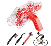 de limpieza de cadenas: kit de mantenimiento de motocicletas, set de cepillos robustos, limpiador multi -tool | Cepillo de cerdas duraderas, equipo de limpieza de precisión con mango no sslip