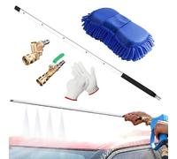 de limpieza de radiador, barra de lavado de alta presión con puntas de boquilla y acopladores rápidos, herramienta de descarga de 60 cm para HVAC, coche, RV, camión, hogar, limpiador compacto