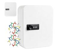 De Llaves De Pared Bloqueable Contenedor Impermeable Grande | Con Código Y 28 Ganchos Caja De Llaves De Pared Para Puerta Exterior Garaje Casa Dormitorio Patio Hotel Oficina