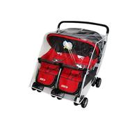 de lluvia para cochecito - doble 89 x 82 x 94 x 42 cm, protección | universal de 350 g, ventana transparente, corte rápido, montaje cómodo, bebe Travel Systeme Guard Seche Securisee para
