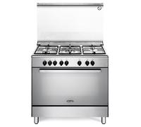 De Longhi DEMX96SG Cocina 90CM 5Fuegos A Gas Horno Eléctrico Inox Clase A