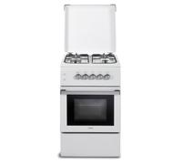 DE LONGHI DL554GW2 Cocina Gas 50 CM 4 Fuegos Horno a Gas Estático Blanco Clase A