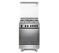 DE LONGHI DMX64LSG Cocina 4 Fuegos Horno Eléctrico Hidroclean Inox Clase A