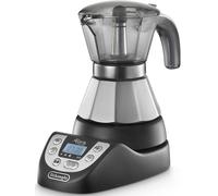 DE LONGHI EMKP21B Moka Eléctrico 1/2 Tazas Timer Función Cebada Alicia Más Inox