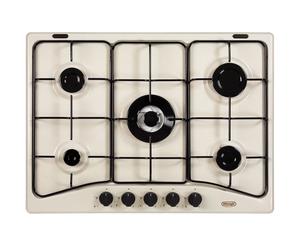DE LONGHI FFS57ASV Placa de Cocina 5 Fuegos Triple Corona Sable 68x50 cm