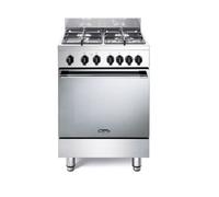 DE LONGHI GEMMA66GVL Cocina Gas 60X60 4 Llamas Hierro Horno Aireado Inoxidable A