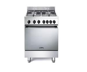 DE LONGHI GEMMA66GVL Cocina Gas 60X60 4 Llamas Hierro Horno Aireado Inoxidable A