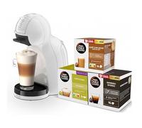 De’Longhi Nescafé Dolce Gusto Mini Me 2 - Cafetera de Cápsulas Automática, 15 Bar, Control LED, Bebidas Calientes y Frías, Diseño Compacto, Bundle 3 Packs de Cápsulas Intensas, Blanca (EDG335.W)