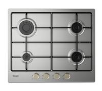 DE LONGHI YLG60F Cocina A Gas Inox 60Cm 4 Fuegos Rejillas Esmaltadas