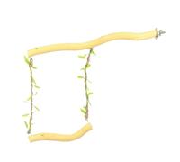 de loro de madera, pájaro loro swing juguete,Masticar swing púrpura de pie | Perca de parquet de madera para parquetes de halcón, cacatúa, cenefas, suministros para mascotas