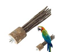 de loro de madera - Soporte estable para pájaros de madera para loros y cacatúas | Diseño de madera natural, fácil instalación, proporciona un lugar de descanso cómodo, promueve pies sanos, ideal