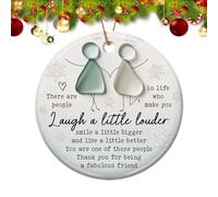 De Los Amigos,Decoración Bidimensional Atemporal | s De Amigos para El Árbol De Navidad,para Mujeres Y Niñas Familia Fiestas Conmemorativas Vecinos Y Hermanas