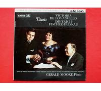 De Los Angeles, Victoria - De Los Angeles, Victoria Duets LP HMV ASD459 EX/EX 1961 gold cream label, with insert, with Dietrich Fischer -Dieskau