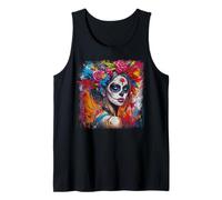 De Los Muertos La Catrina Day of The Dead Sugar Skull Women Camiseta sin Mangas