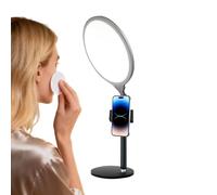 de luz con soporte, brillo regulable sin niveles, pantalla completa, de luz regulable - para reuniones de ordenador, streaming en directo, videollamadas, podcast, vlog, maquillaje