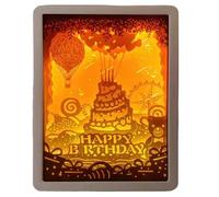 de luz de corte de papel 3D,de luz de corte de papel,Luz de sombra decorativa | s de sombras 3D, esculturas de con LED, lámparas de mesa de noche, decorativa para escritorio