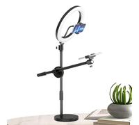 de luz LED para teléfono, de luz para Selfie de 12 Pulgadas con Soporte, Soporte de cámara de Brazo articulado, iluminación de Video LED de diseño Moderno para enseñanza en línea