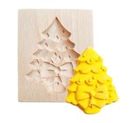 De madera 3D - Molde de horno navideño | Molde para galletas de madera de haya - Antiadherente 9 x 8 cm para tartas de Frolla Herramienta para hornear las vacaciones DIY